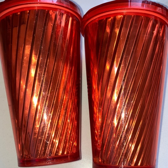 Starbucks Vibrant orange insulated cold beverage Tumblers with Straws - Picture 14 of 14